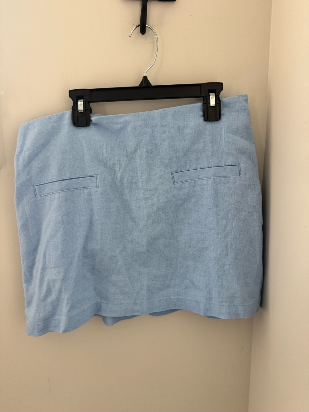 NWT - a new day Light Blue Linen-Blend Mini Skirt